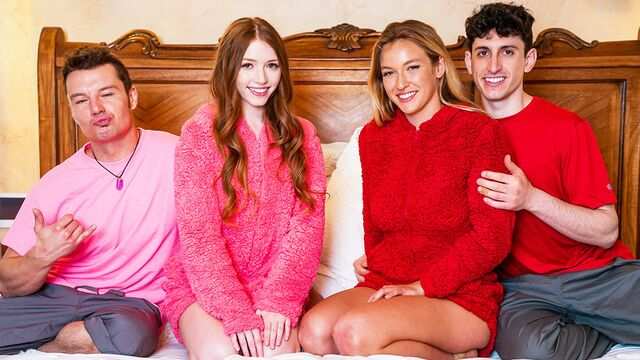 Веселые подруги привели парней и сделали им минет, устроив групповуху...